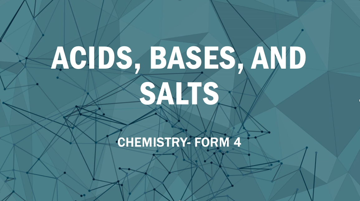 ACIDS, BASES, AND SALTS